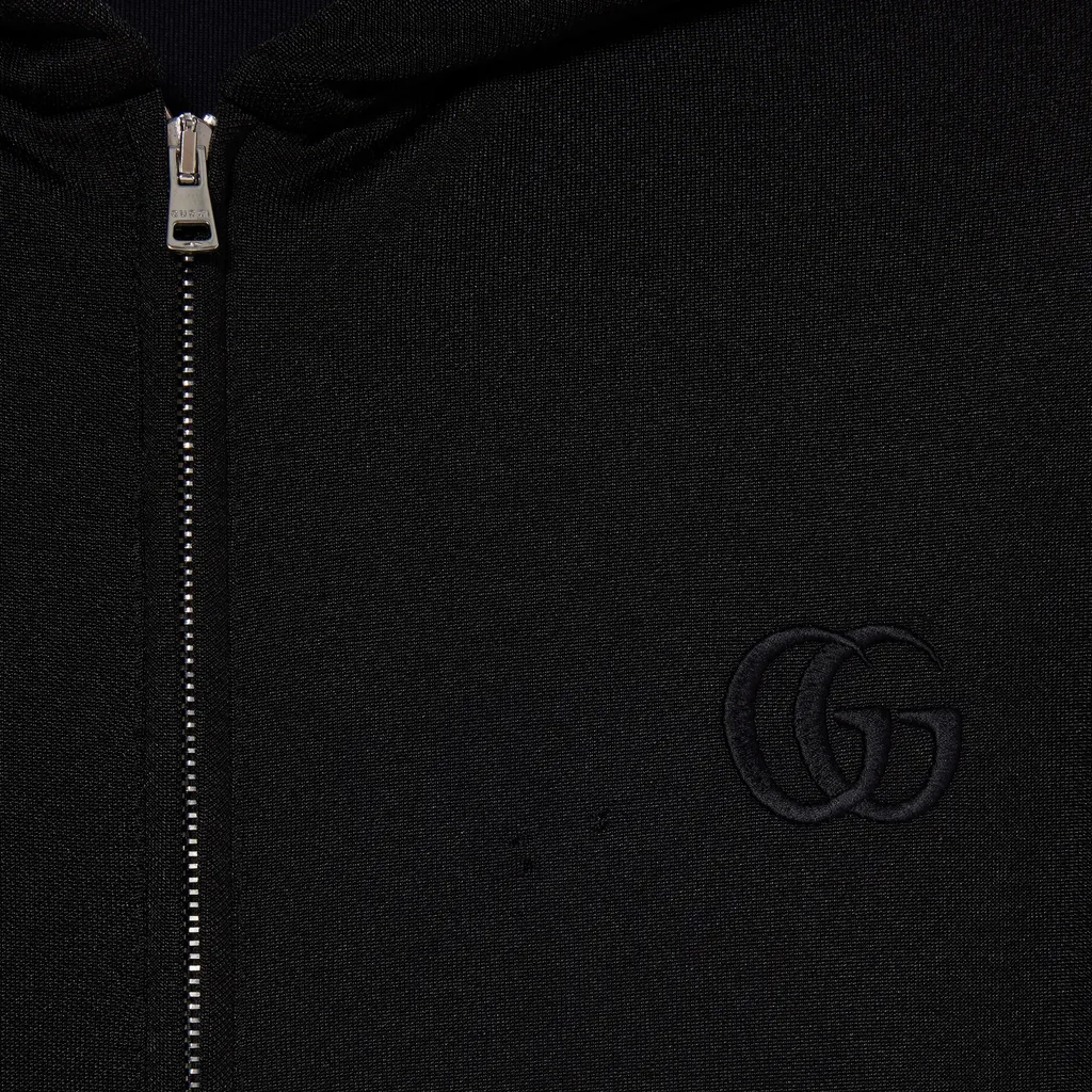 Jersey Zip Jacket With Embroidery