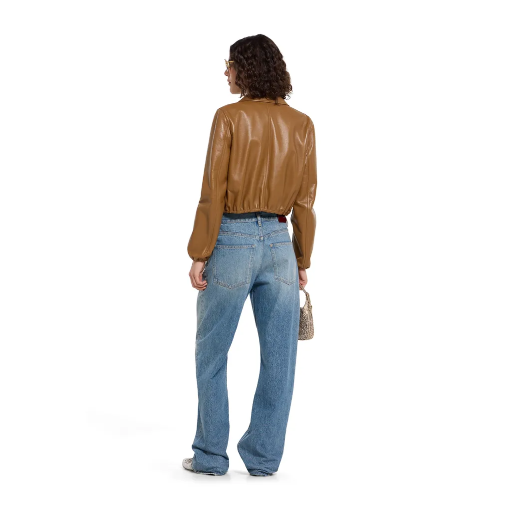 Leather Jacket With Gucci Logo