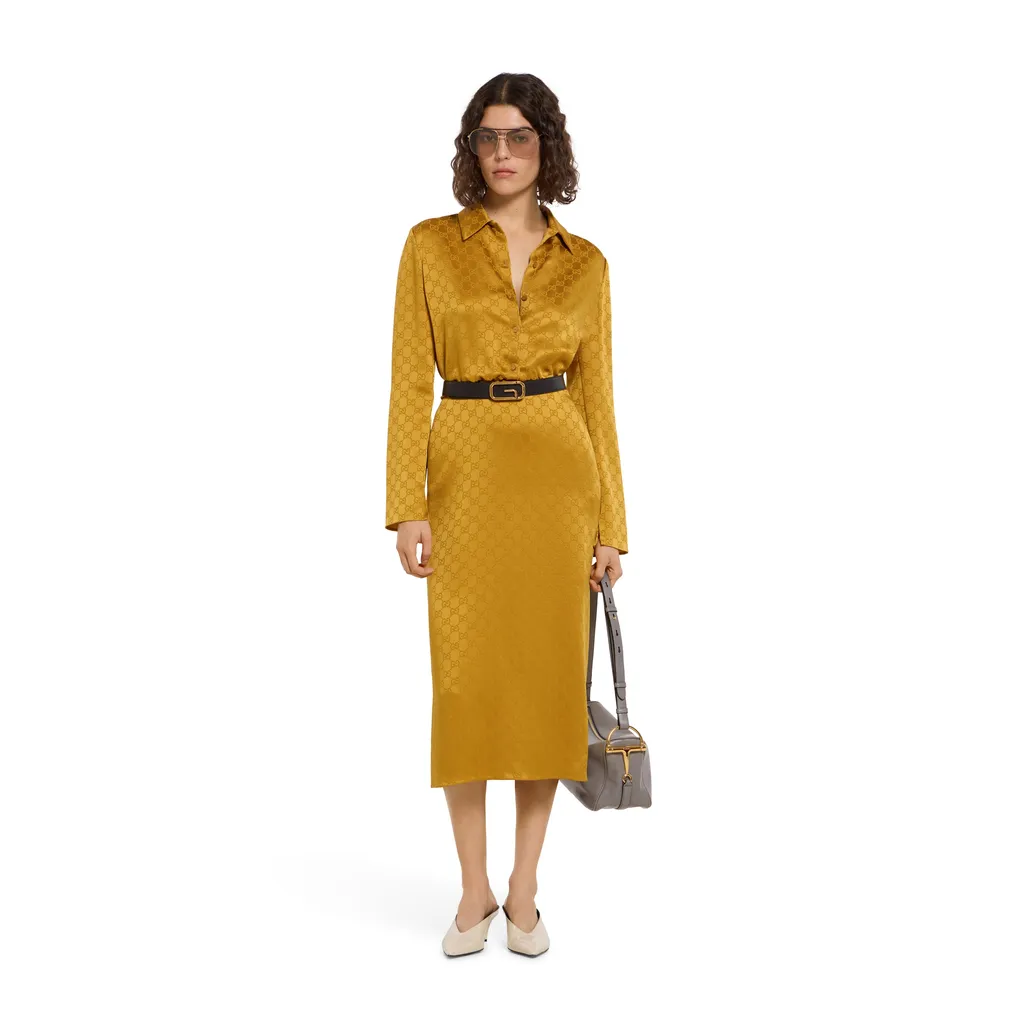 Gg Acetate Jacquard Dress