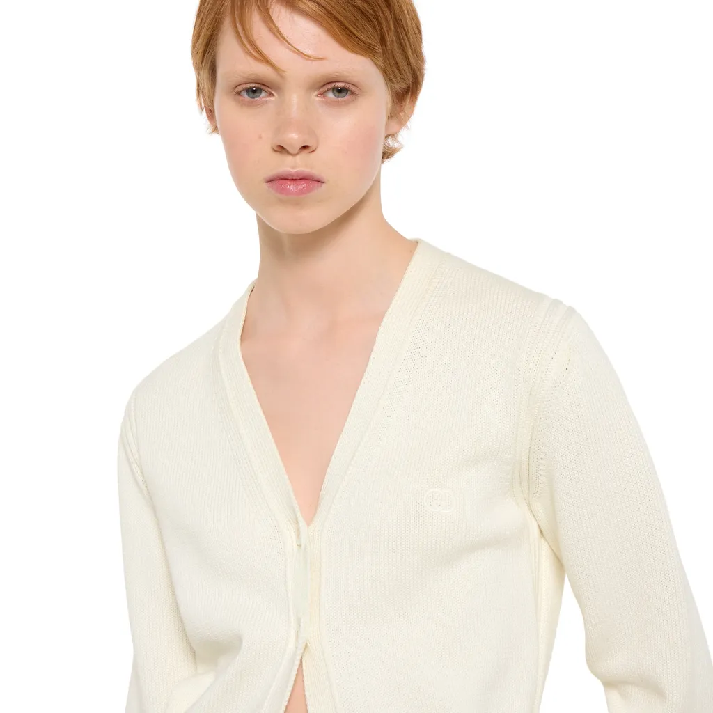 Cotton Cardigan With Embroidery