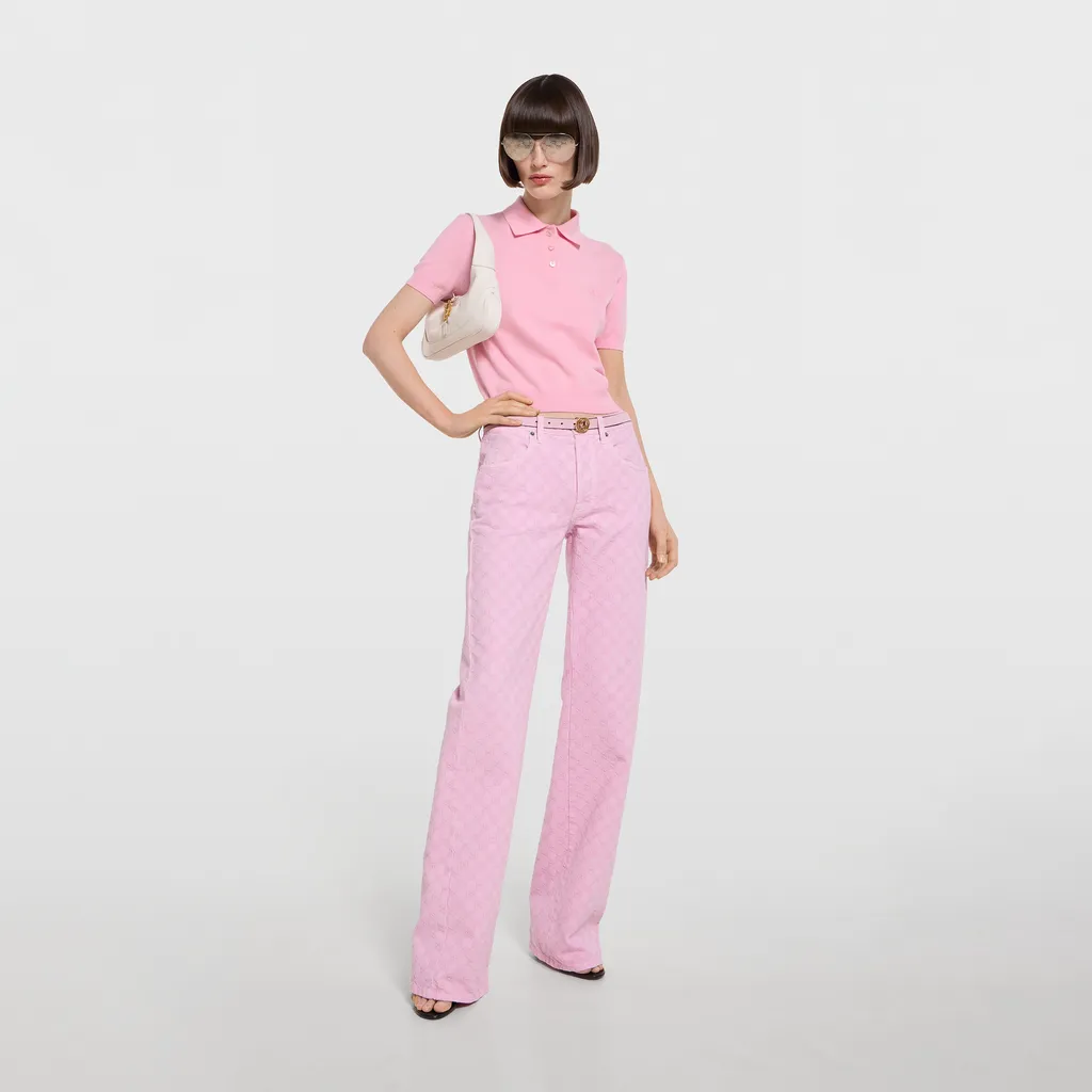 Knit Wool Polo Shirt With Embroidery