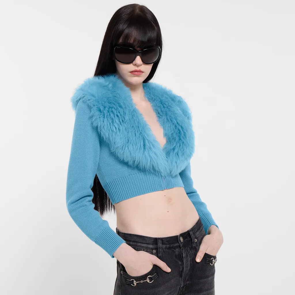Knit Wool Cashmere Cardigan