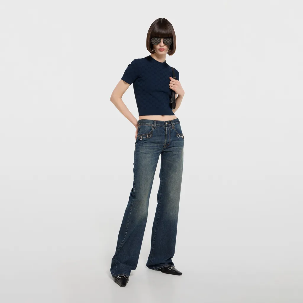 Gg Fine Fabric Jacquard Top