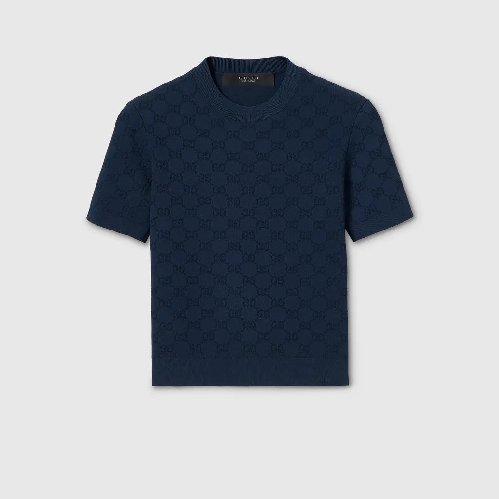 Gg Fine Fabric Jacquard Top