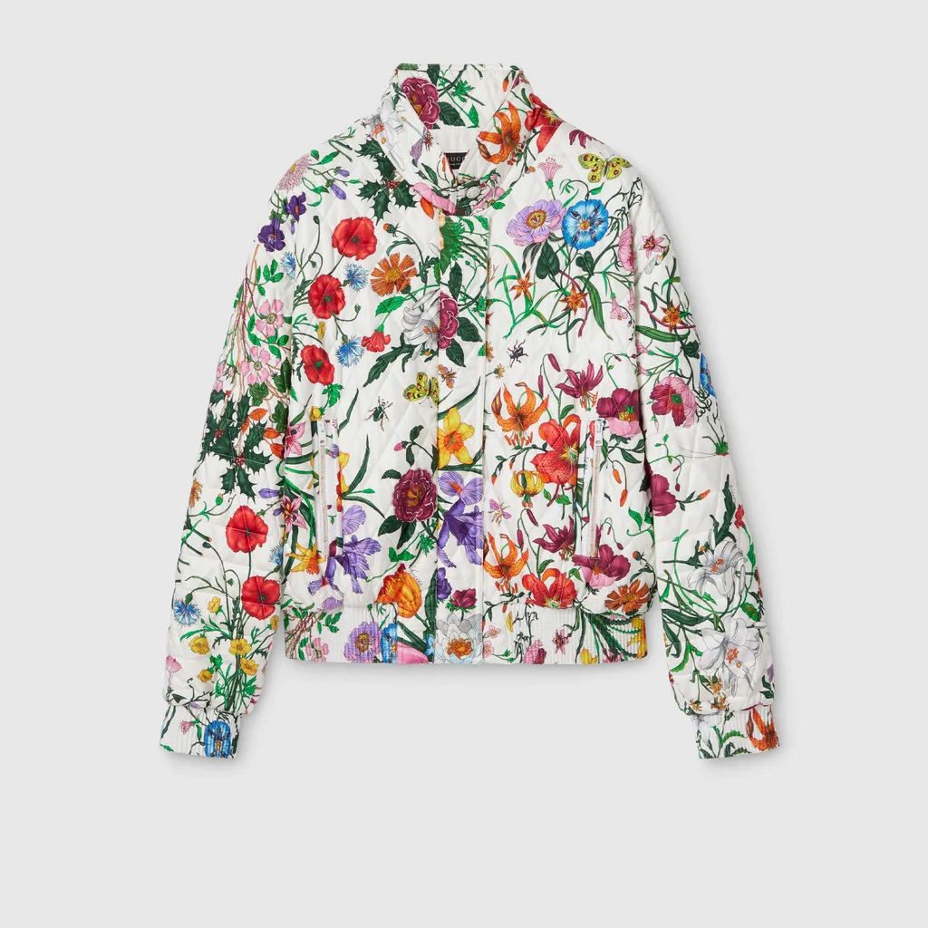 Printed Quilted Twill Jacket