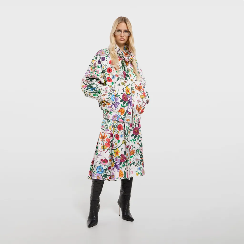 Printed Quilted Twill Jacket