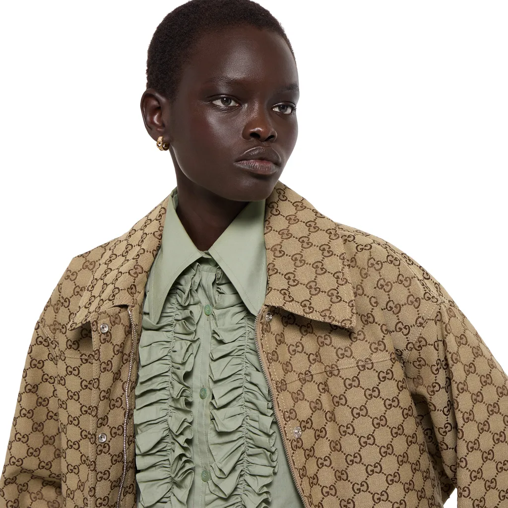 Gg Canvas Bomber Jacket