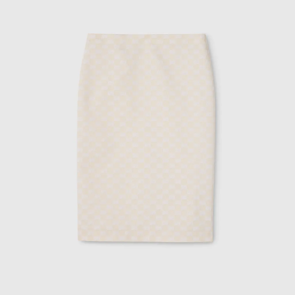 Gg Cotton Gabardine Skirt
