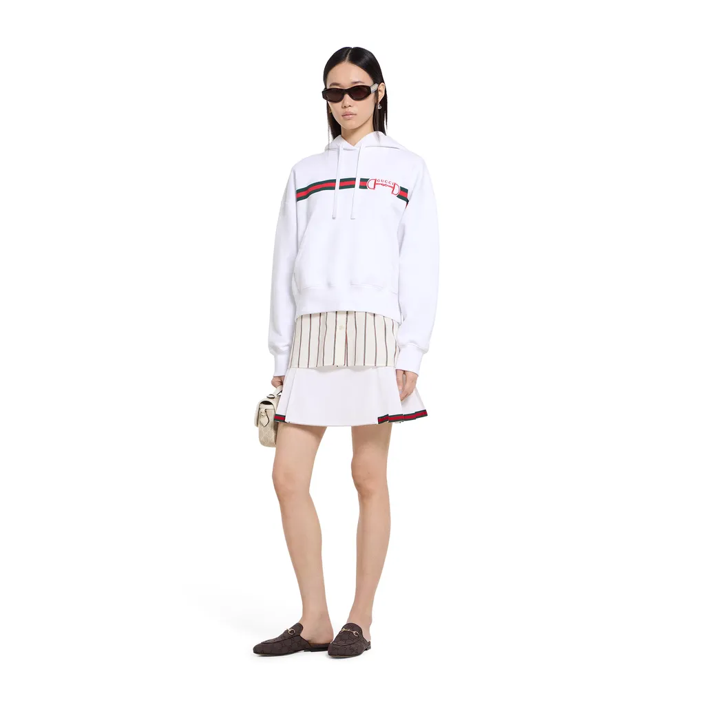 Cotton Jersey Sweatshirt With Print
