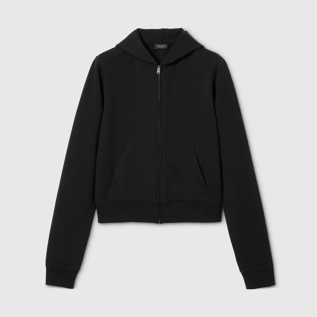 Cotton Jersey And Cashmere Zip Jacket