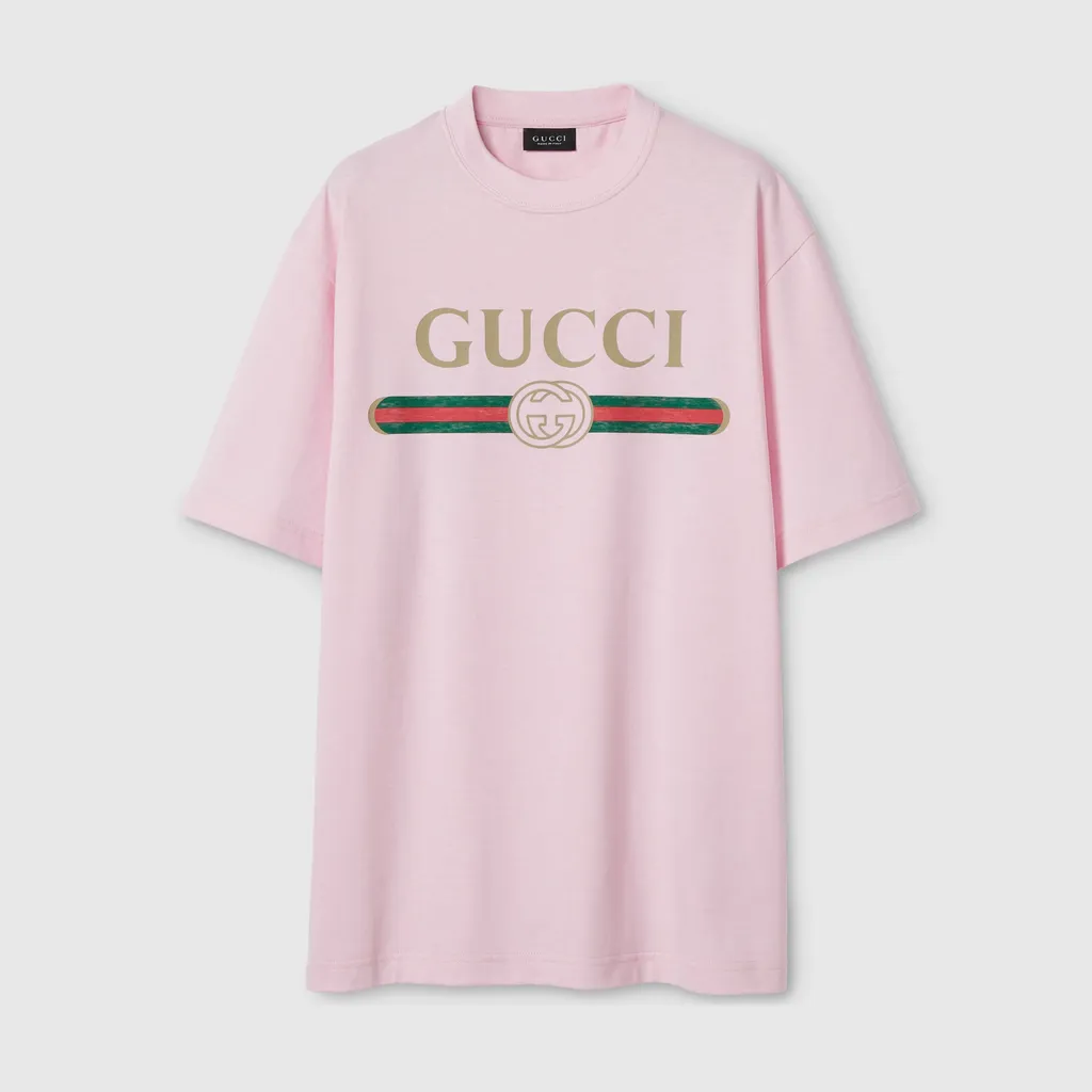 Cotton Jersey And Silk T-Shirt With Print