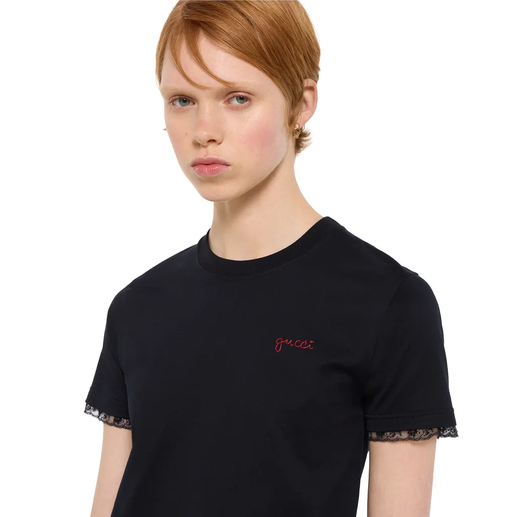Cotton T-Shirt With Embroidery
