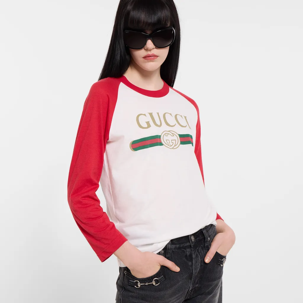Cotton Jersey T-Shirt With Print