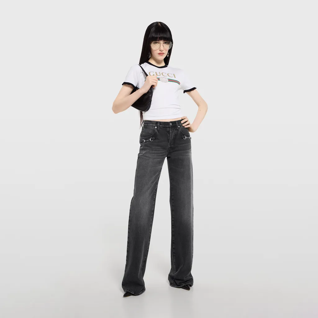 Cotton Jersey T-Shirt With Print