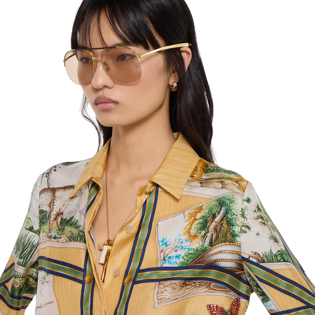 Printed Silk Twill Shirt