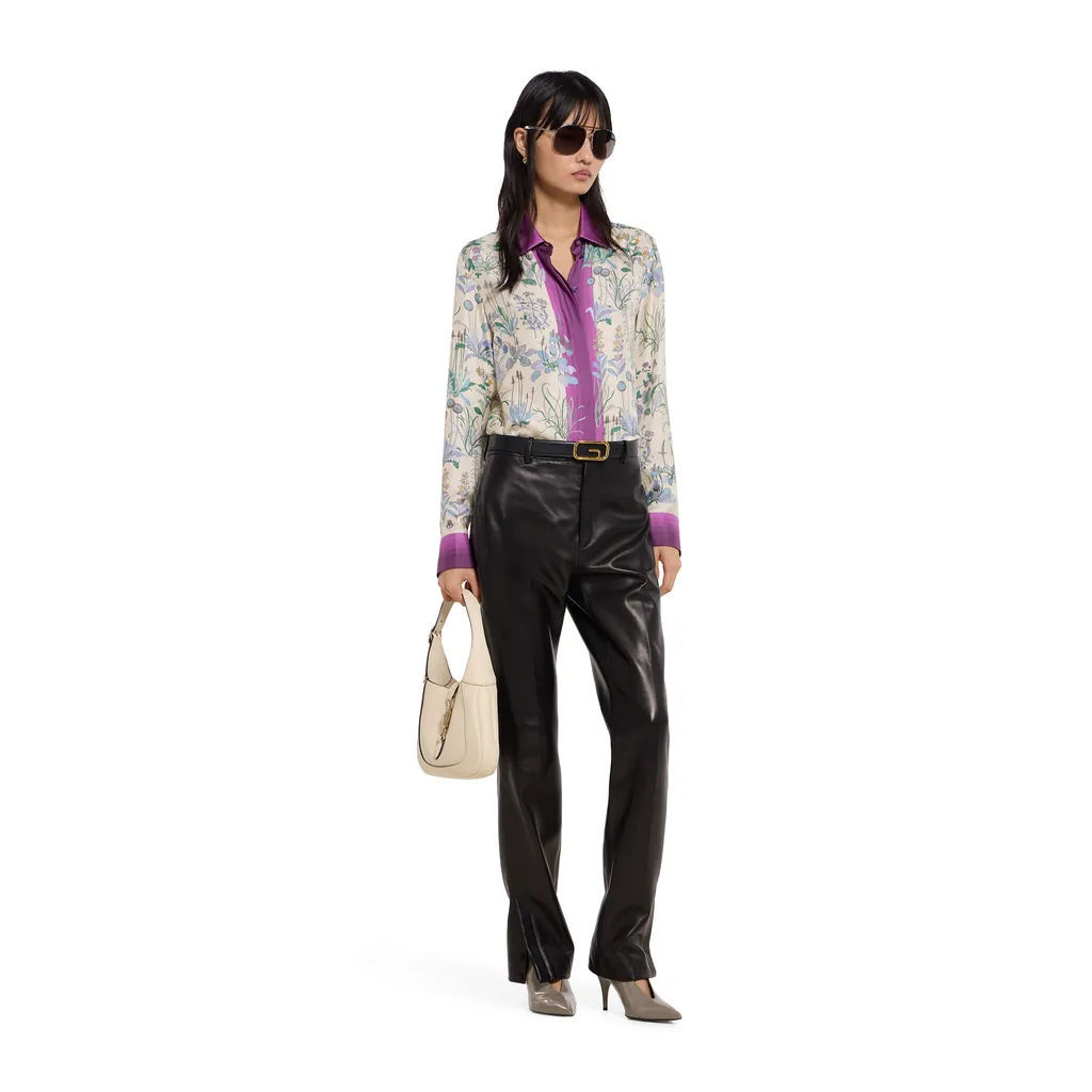 Printed Silk Twill Shirt