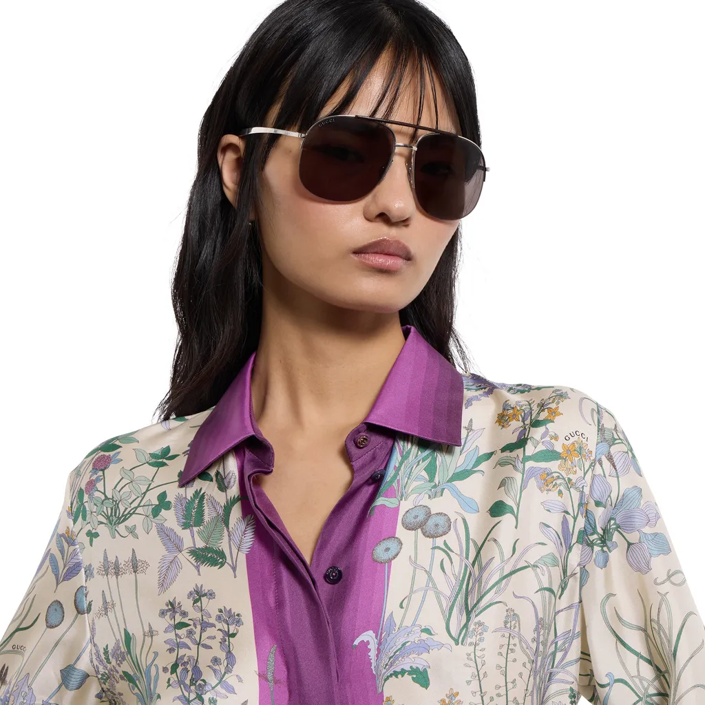 Printed Silk Twill Shirt