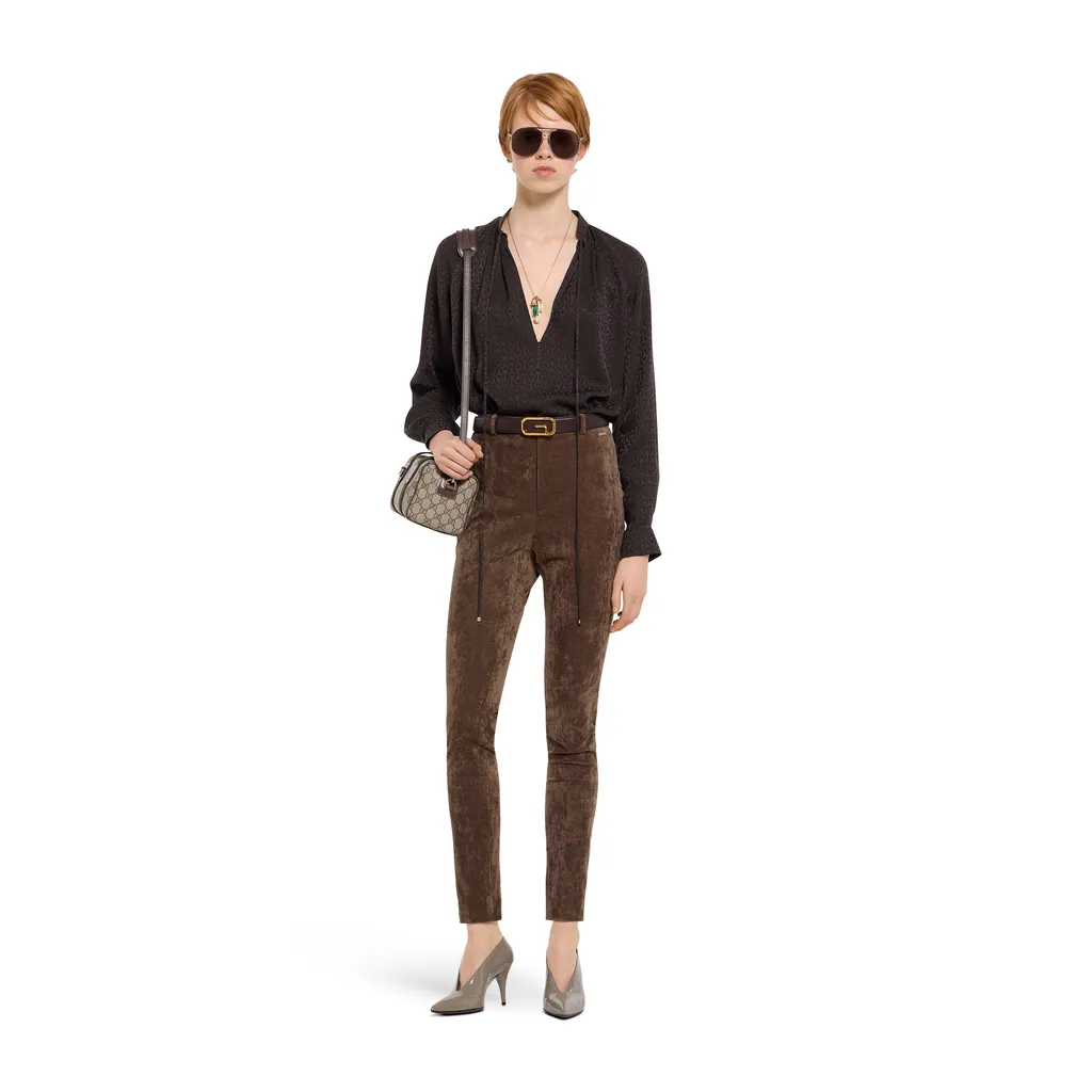 Horsebit Silk Jacquard Shirt