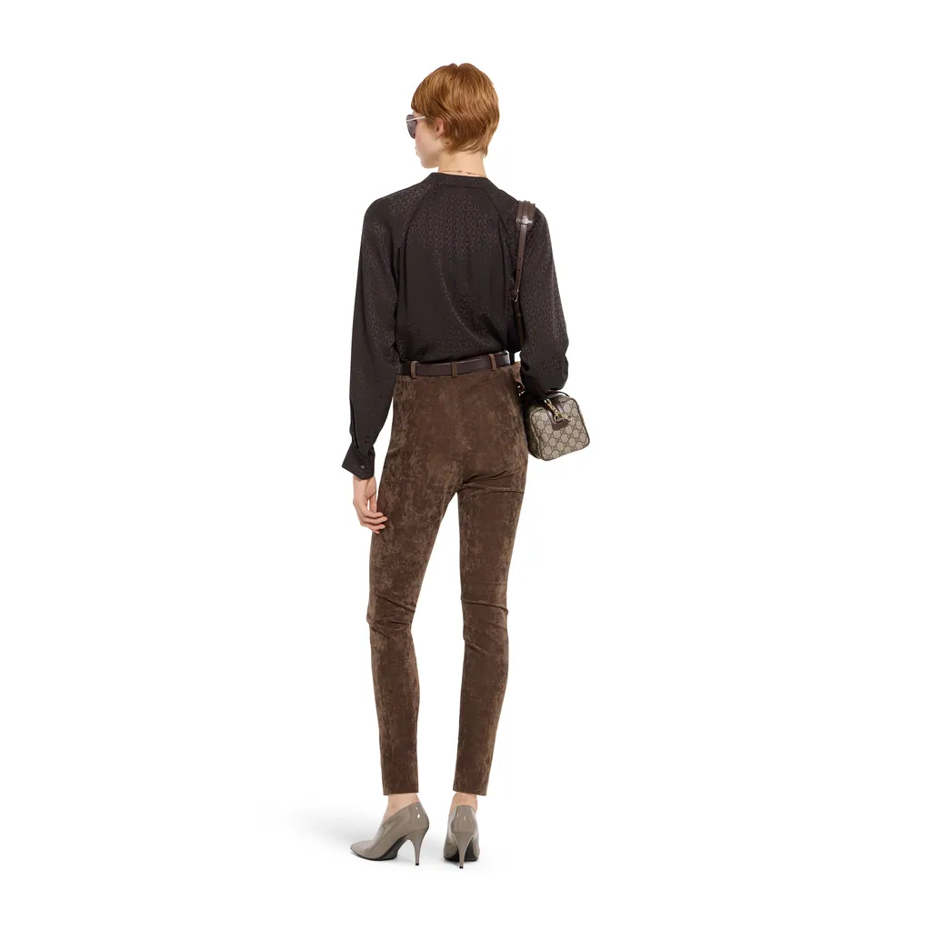 Horsebit Silk Jacquard Shirt