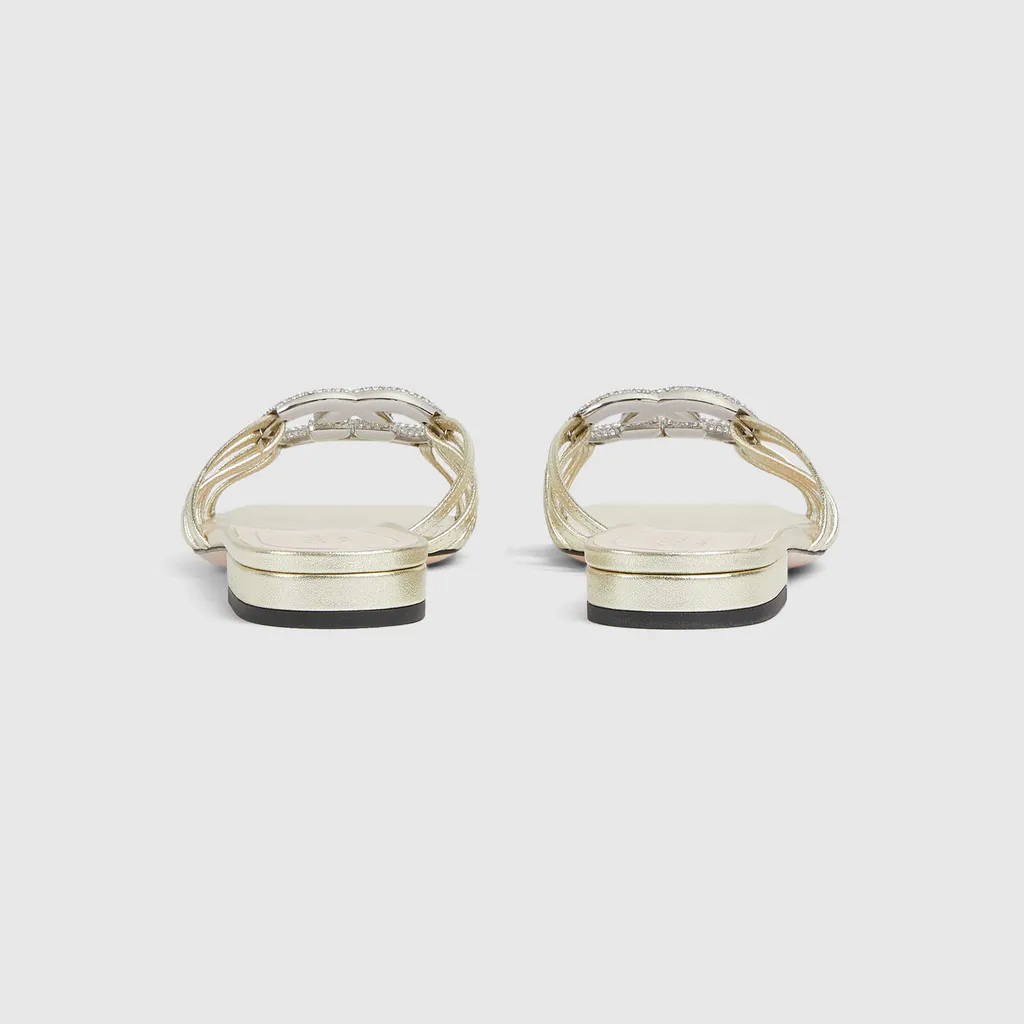 Slide With Crystal Interlocking G