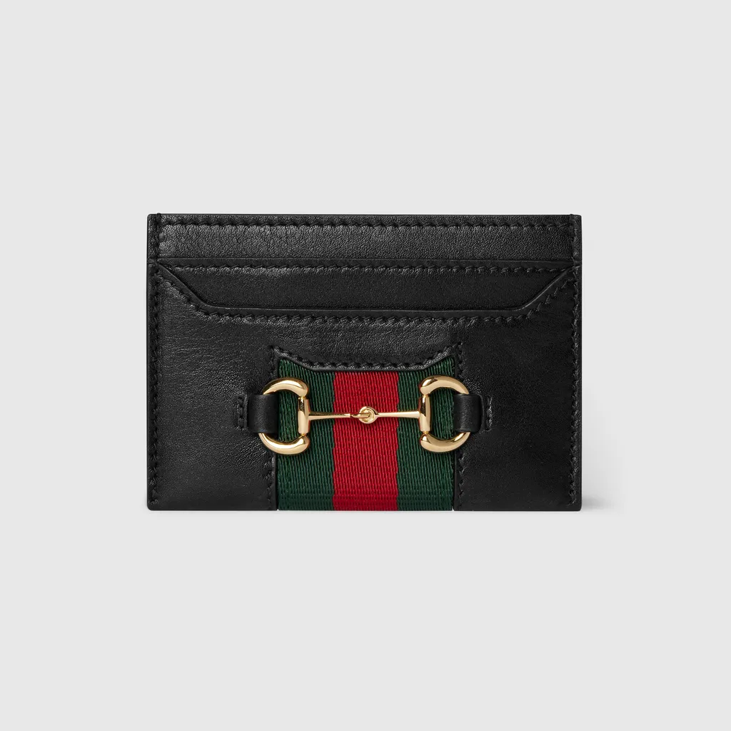 Gucci Horsebit Web Card Case