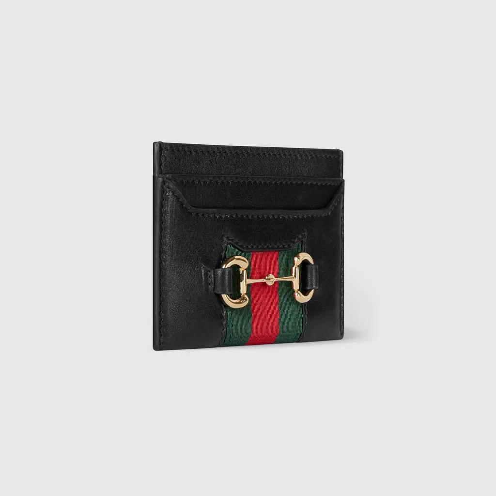 Gucci Horsebit Web Card Case