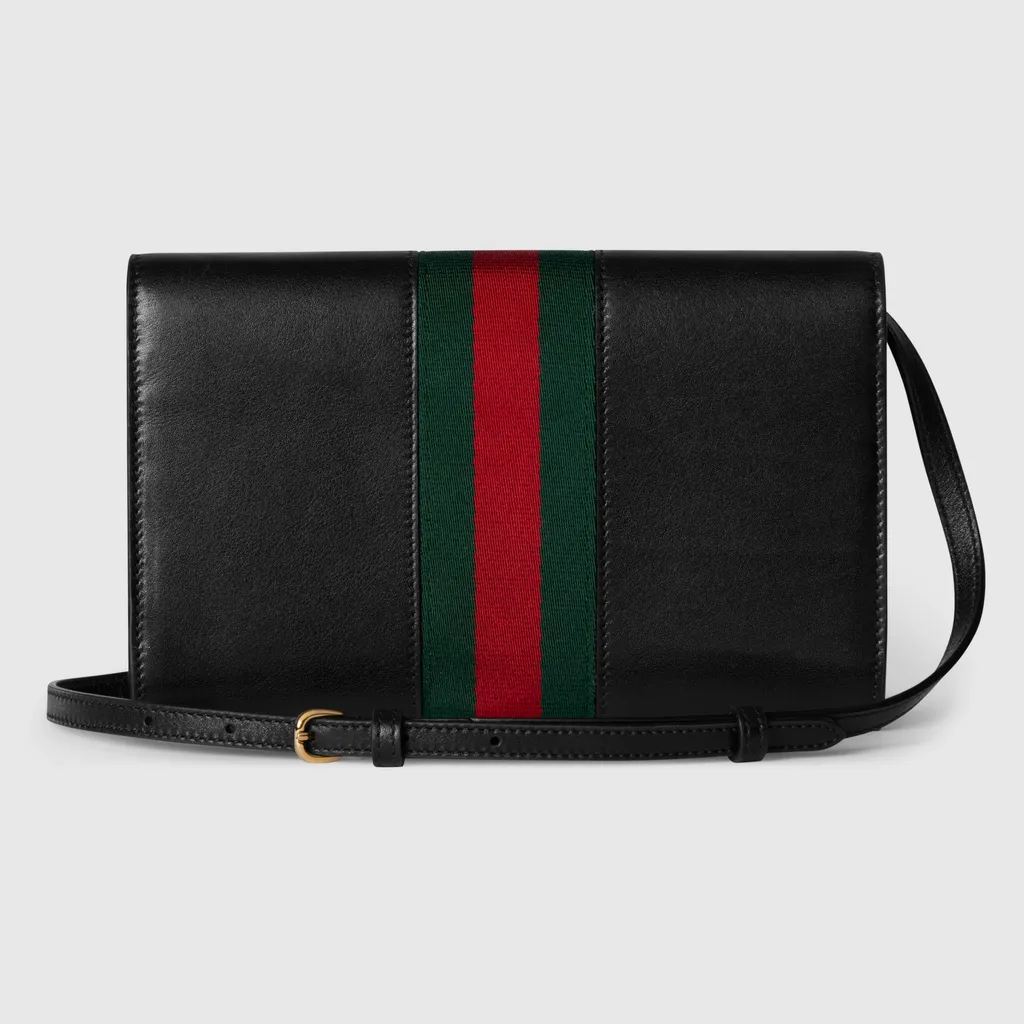 Gucci Horsebit Web Wallet With Strap