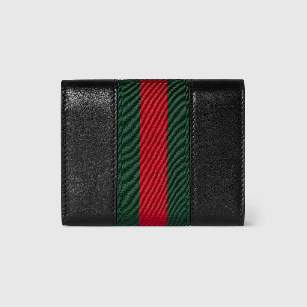 Gucci Horsebit Web Small Tri-Fold Wallet
