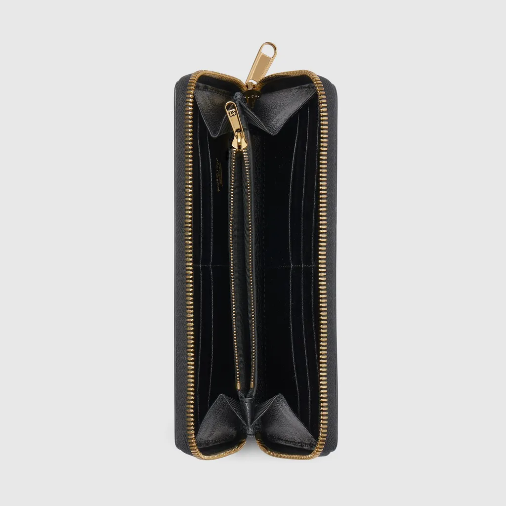 Gucci Horsebit Web Zip Around Wallet