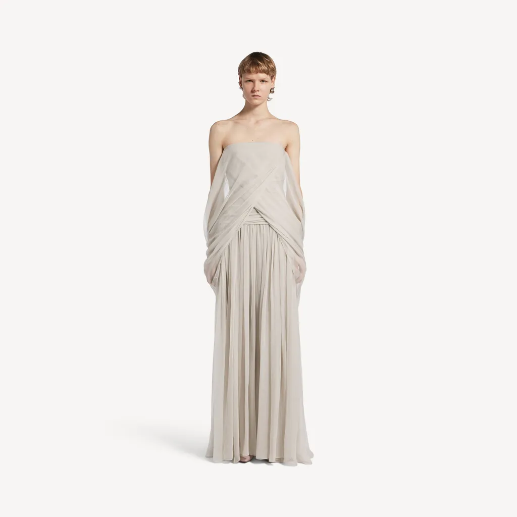 Draped Bustier Dress