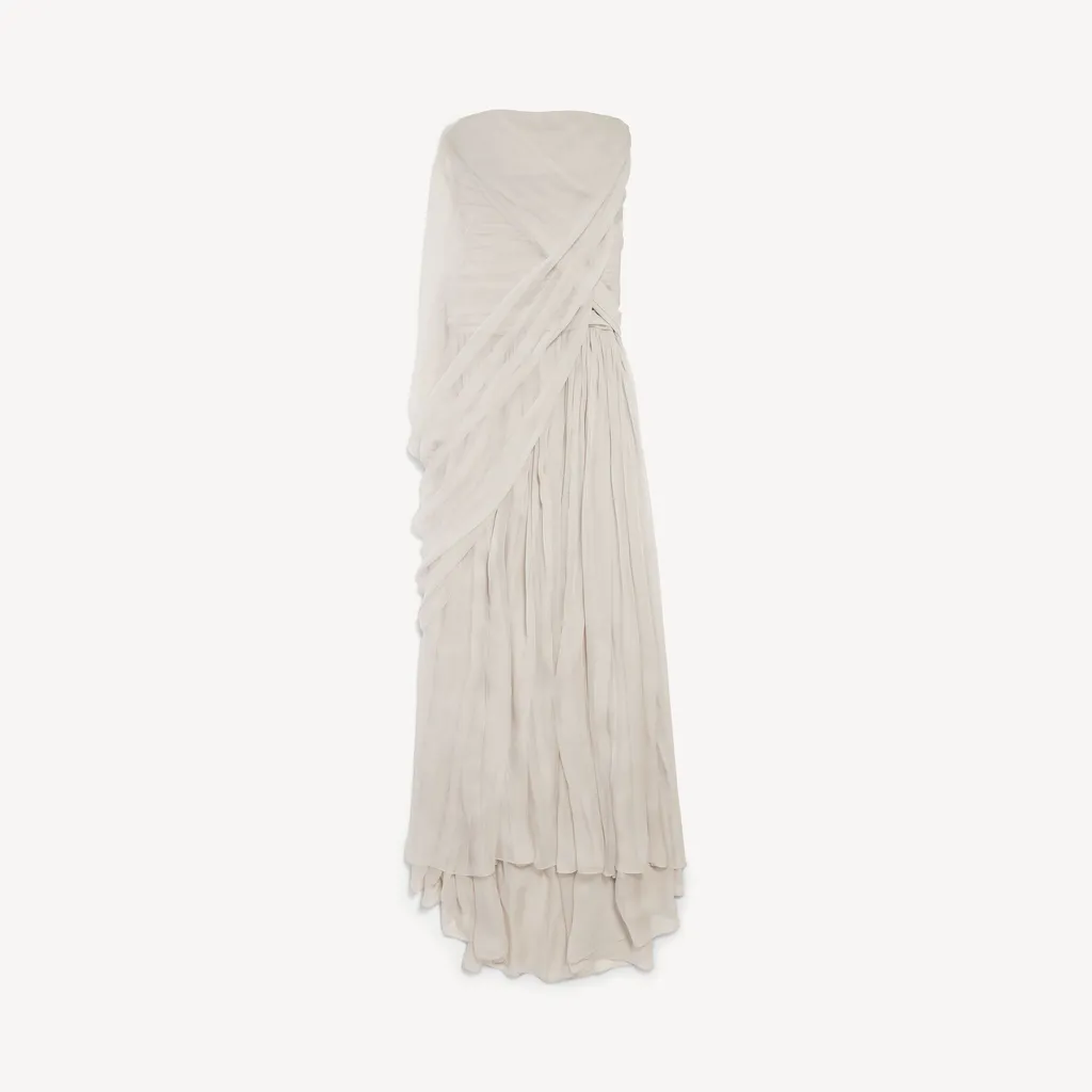 Draped Bustier Dress