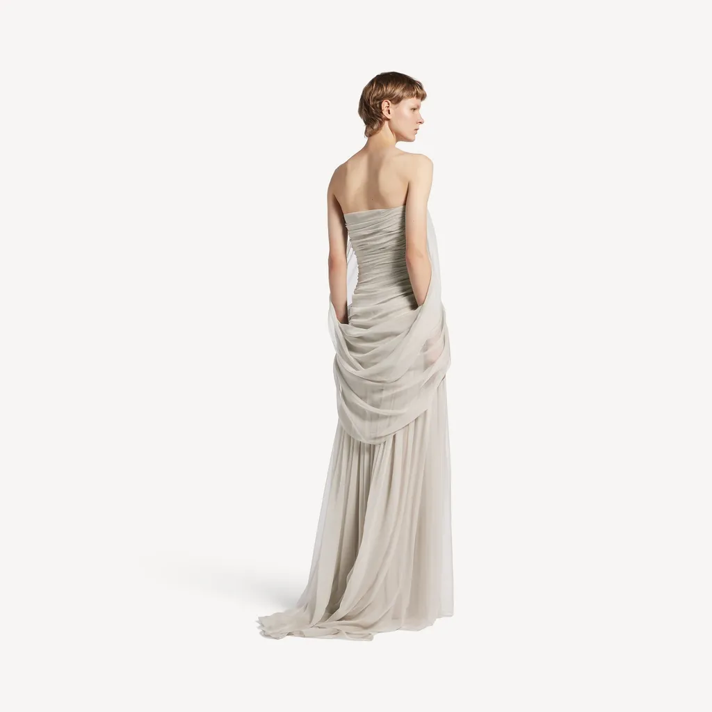 Draped Bustier Dress