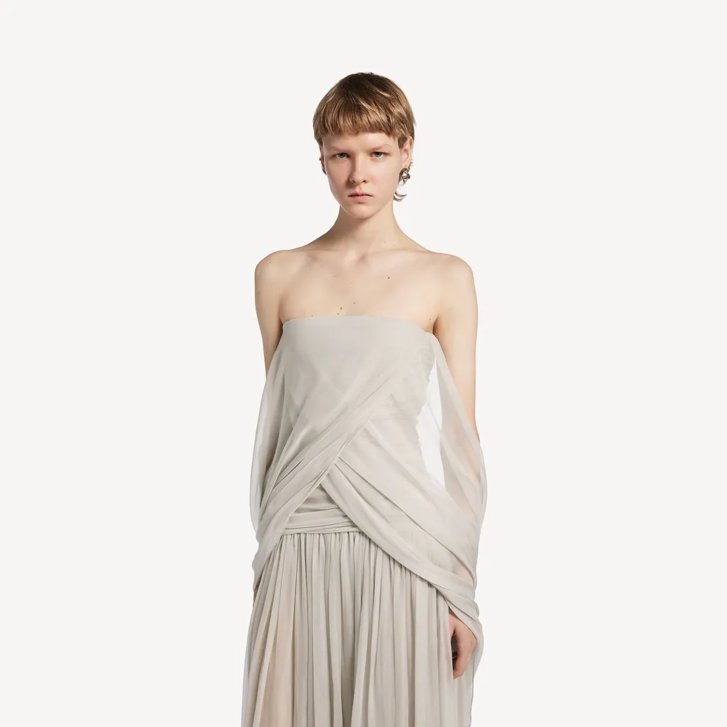 Draped Bustier Dress