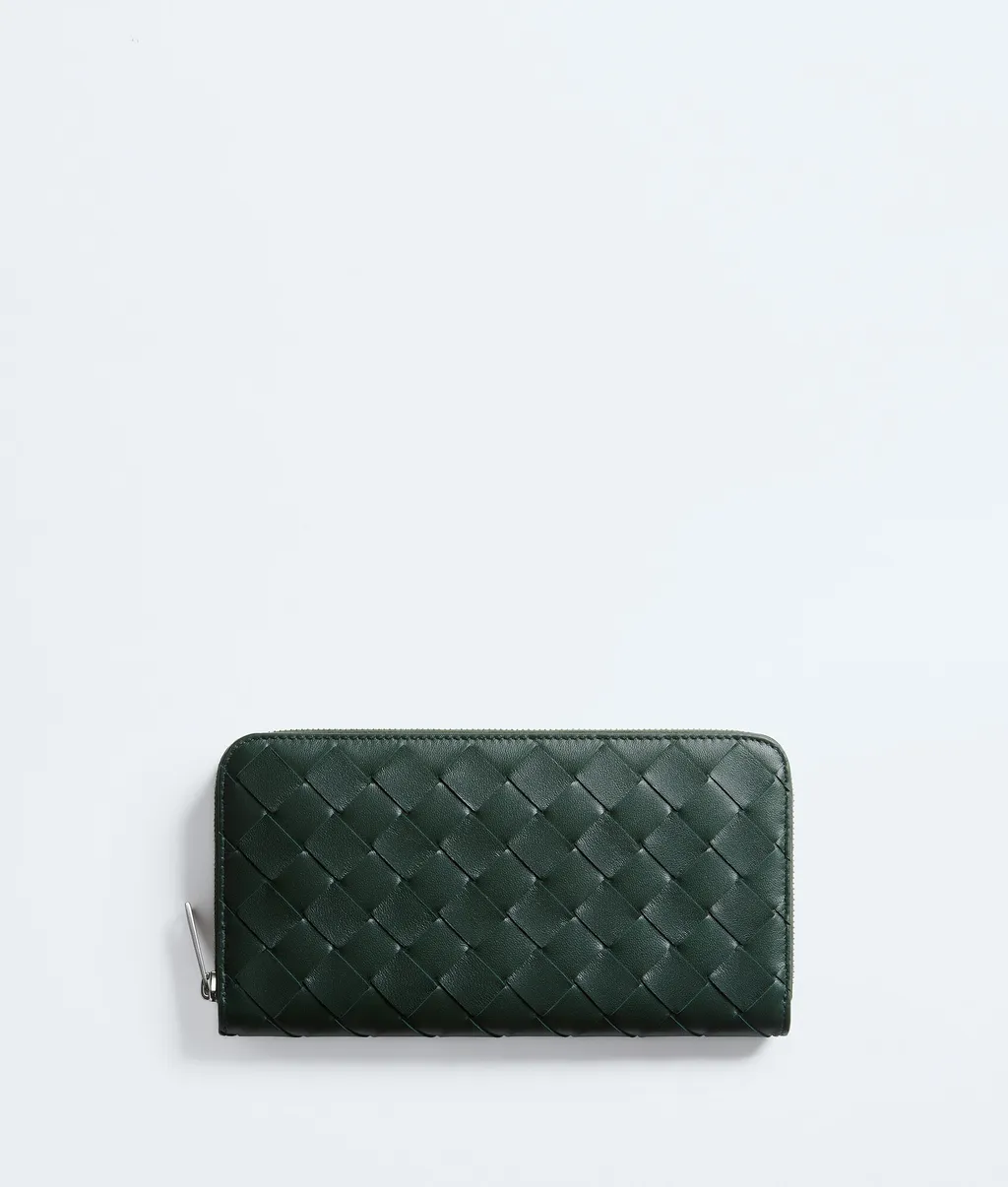 Intrecciato Zip Around Wallet