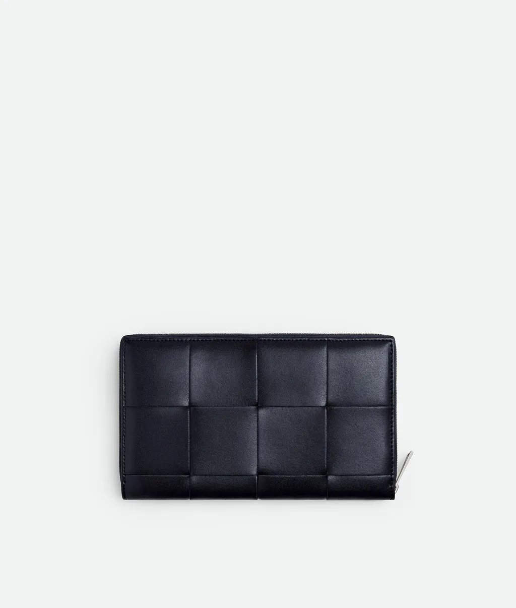 Intrecciato Zip Around Wallet