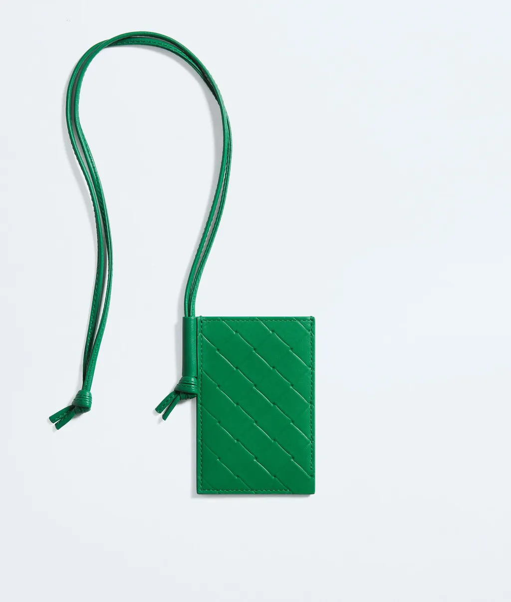 Intrecciato Stamp Badge Holder