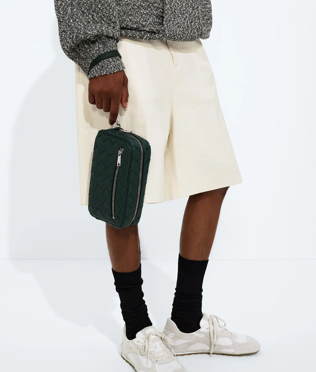Intrecciato Small Pouch With Wristlet