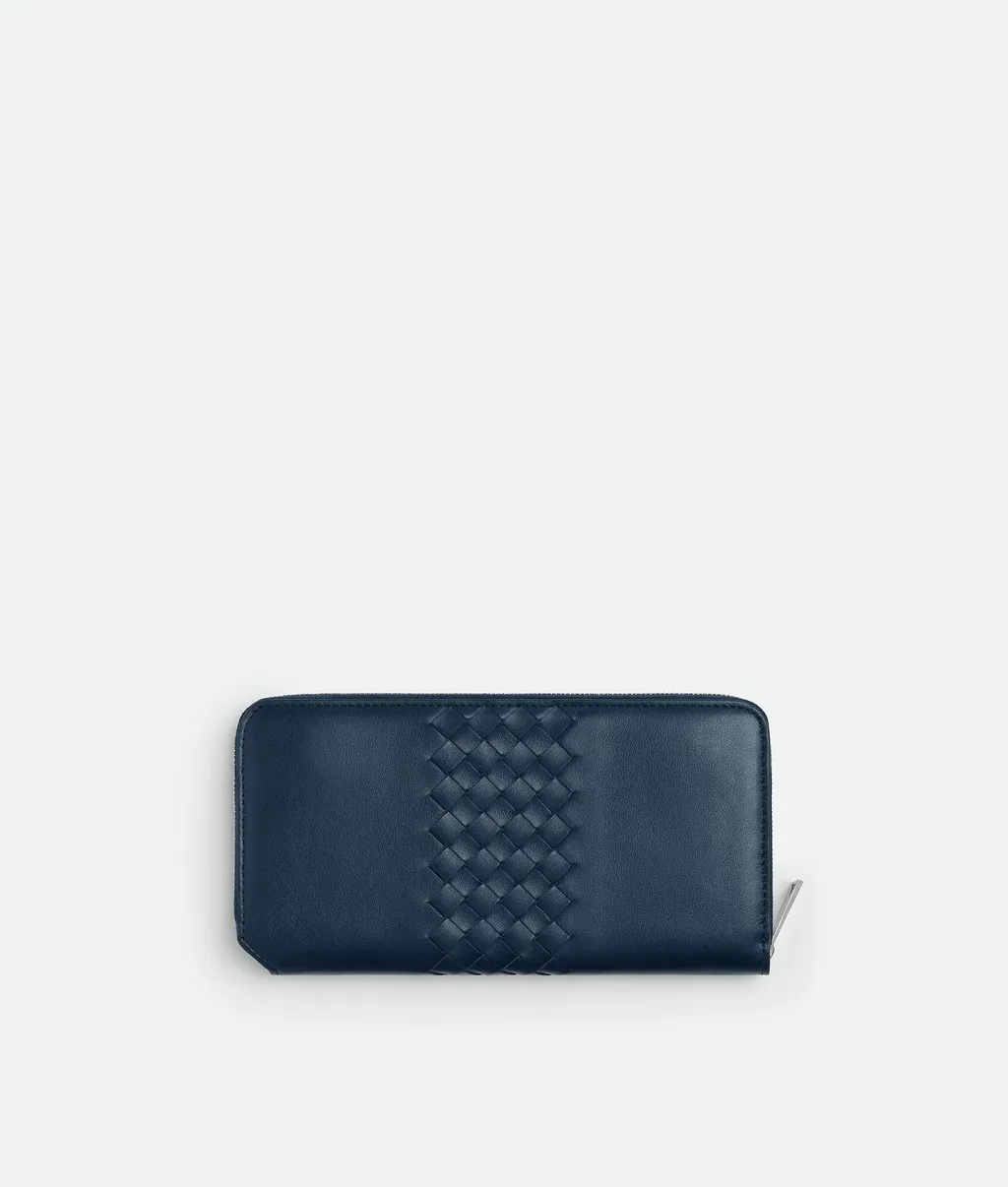 Intrecciato Piccolo Zip Around Wallet