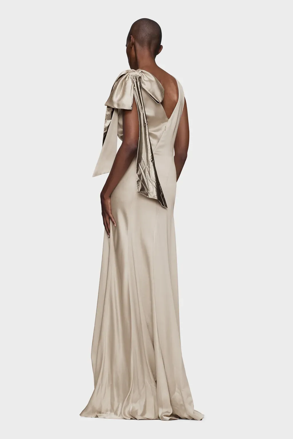 Bias-Cut Evening Gown