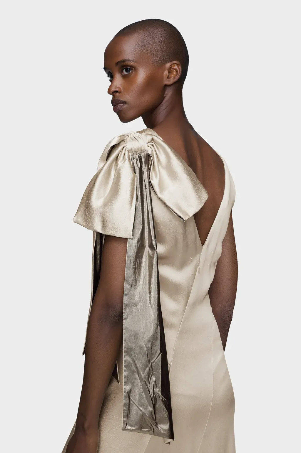 Bias-Cut Evening Gown