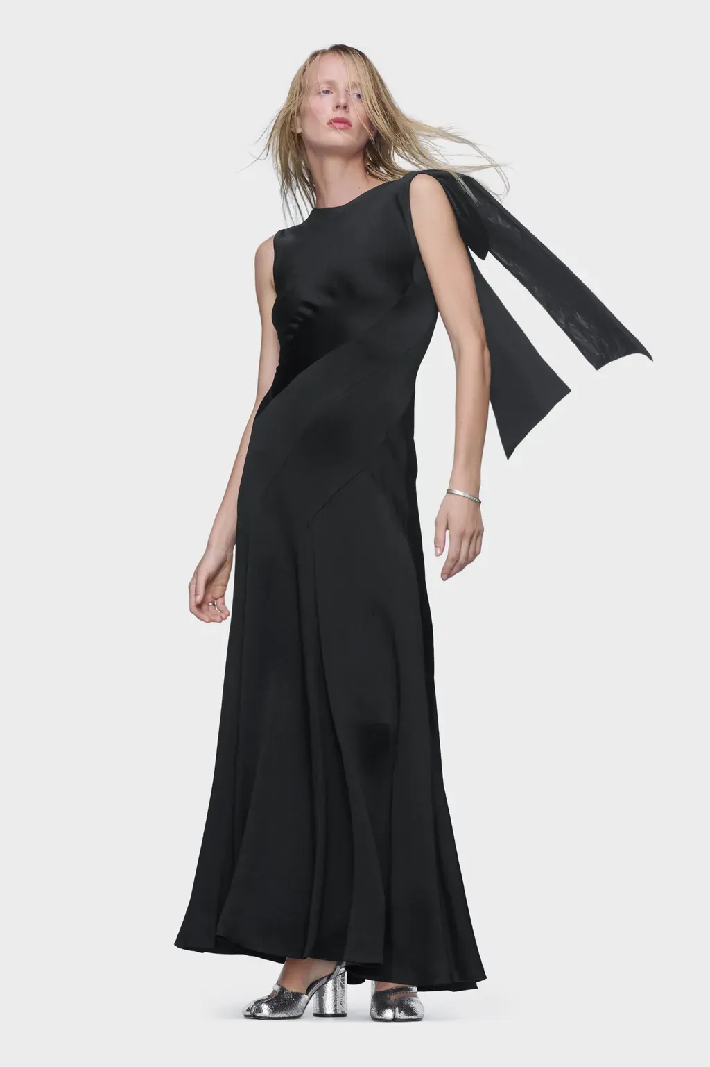 Bias-Cut Evening Gown