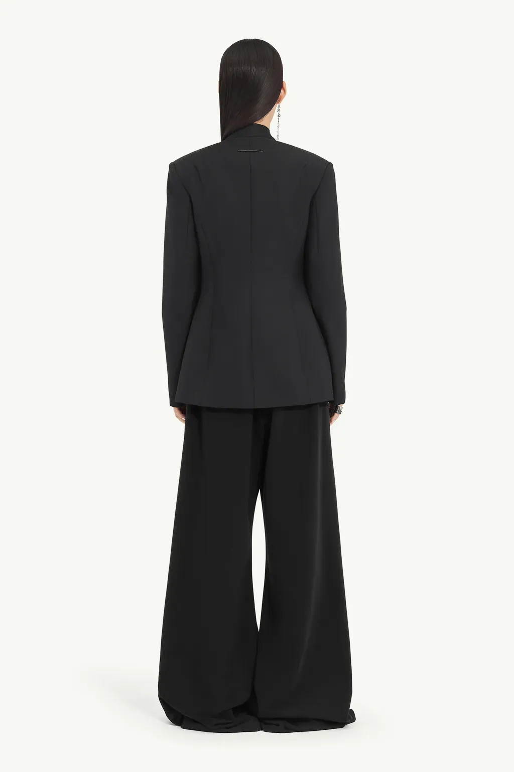 Collarless Suit Jacket