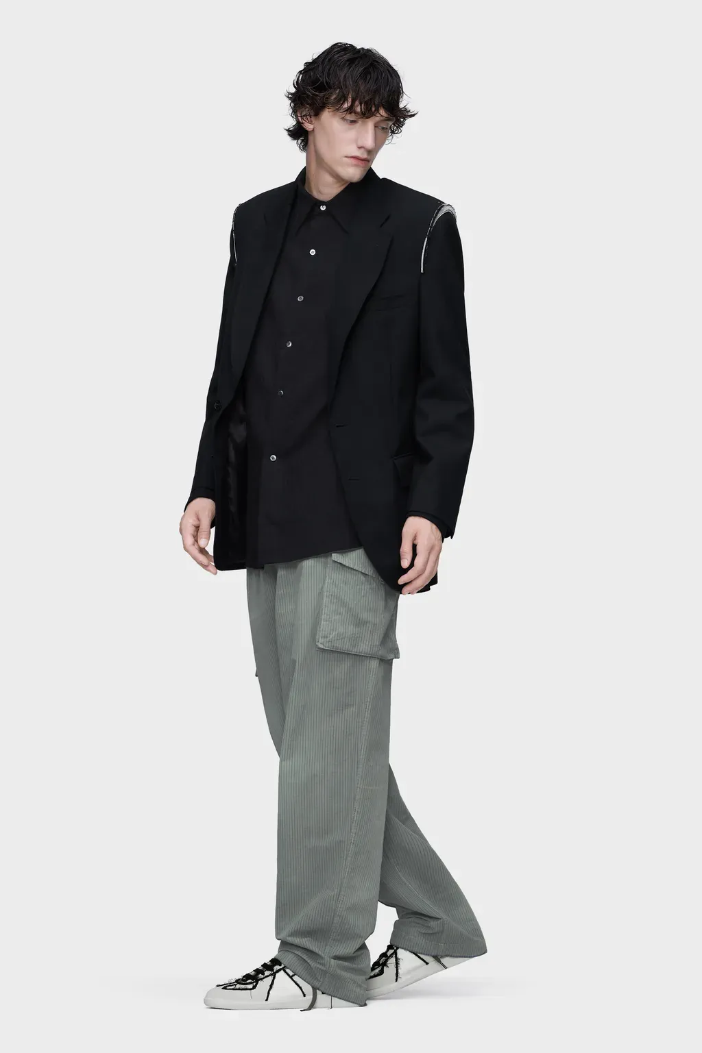 Cotton-Blend Cargo Trousers
