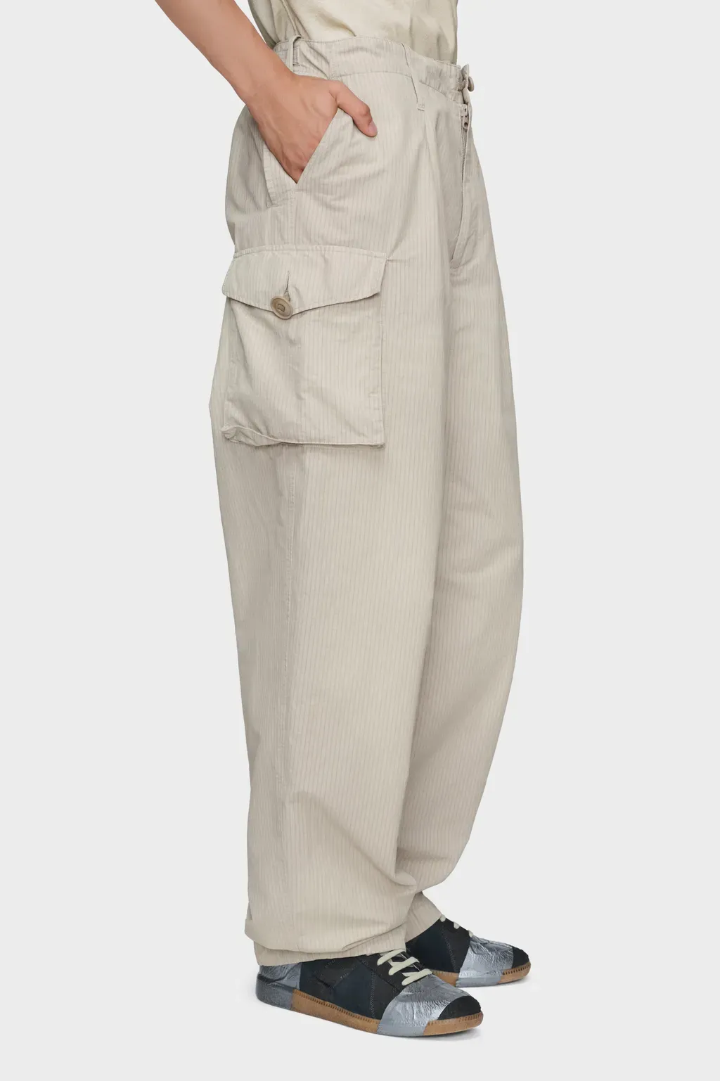 Cotton-Blend Cargo Trousers