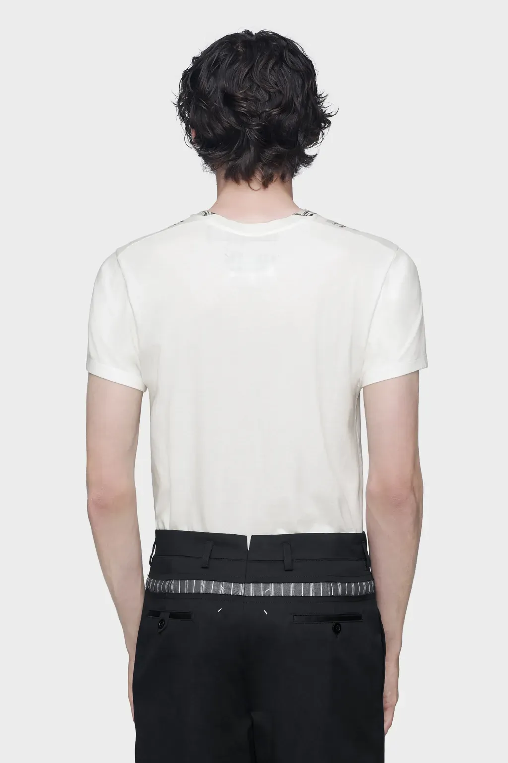 Cotton T-Shirt With Check Panel