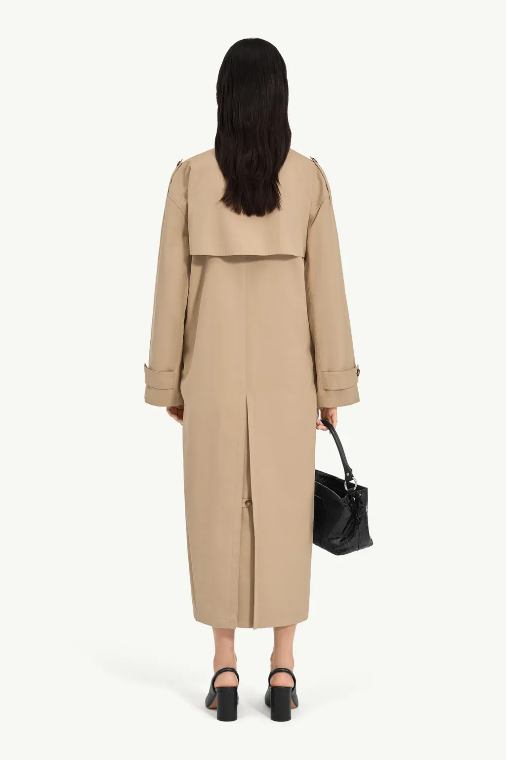 Cotton Trench Coat With Gloves