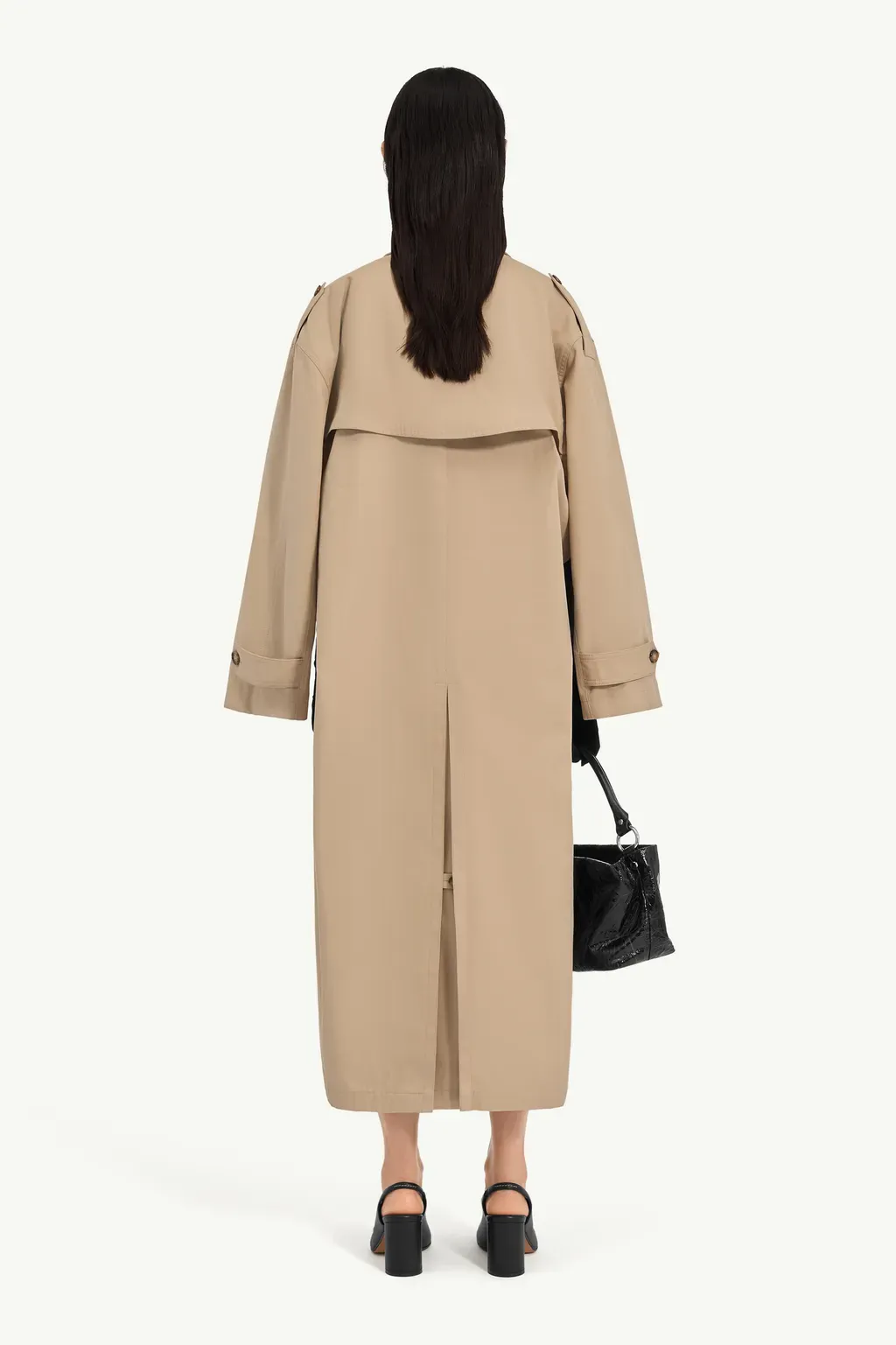 Cotton Trench Coat With Gloves