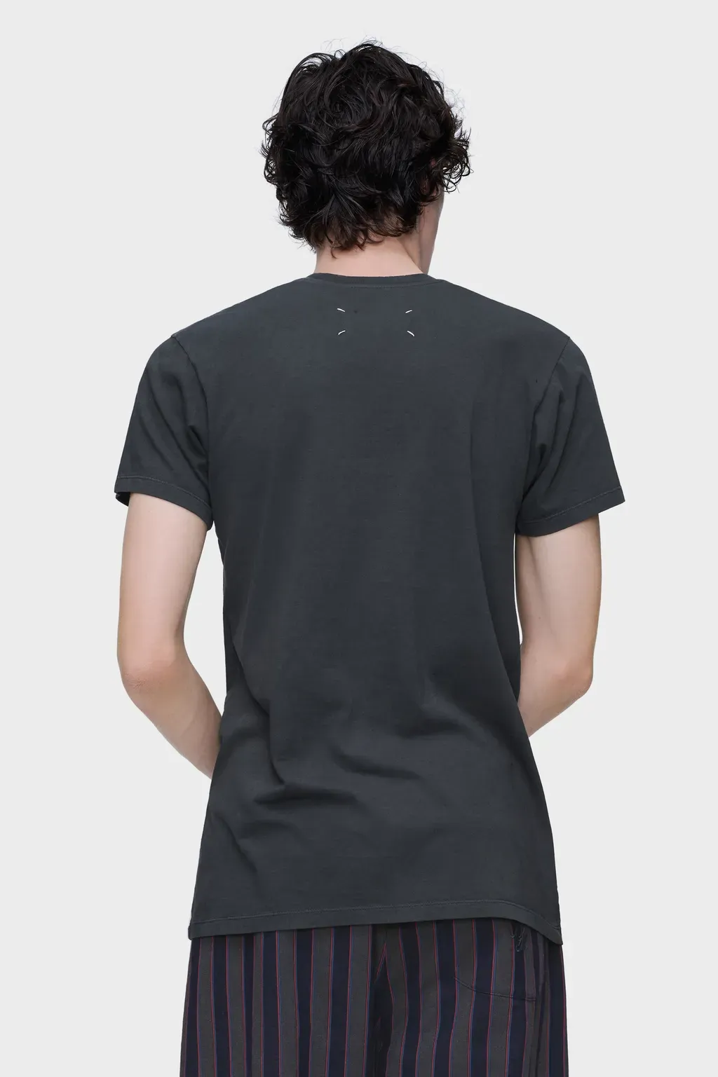 Cotton T-Shirt With Check Panel