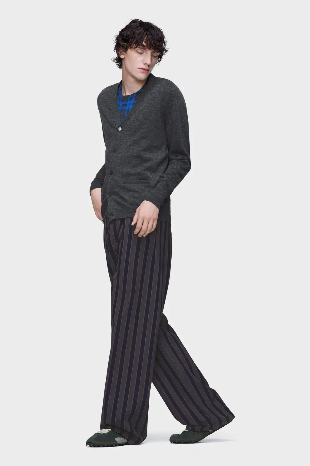Cotton T-Shirt With Check Panel