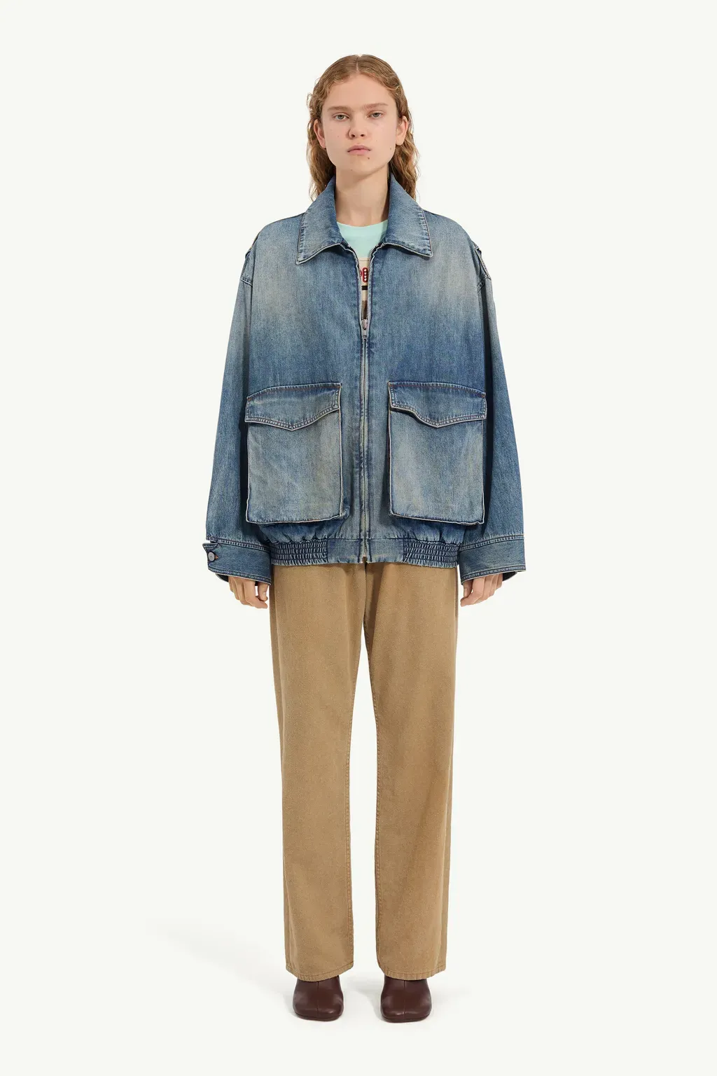 Denim Jacket With Flap Pockets